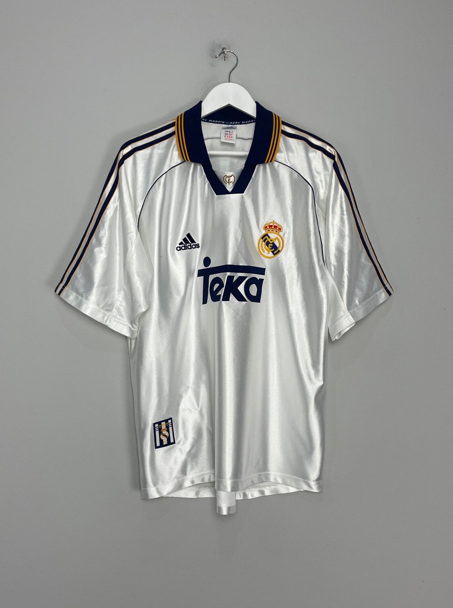 Shop 1998/00 REAL MADRID HOME SHIRT (L) ADIDAS, classic football shirts, vintage football shirts & retro soccer jerseys at Cult Kits