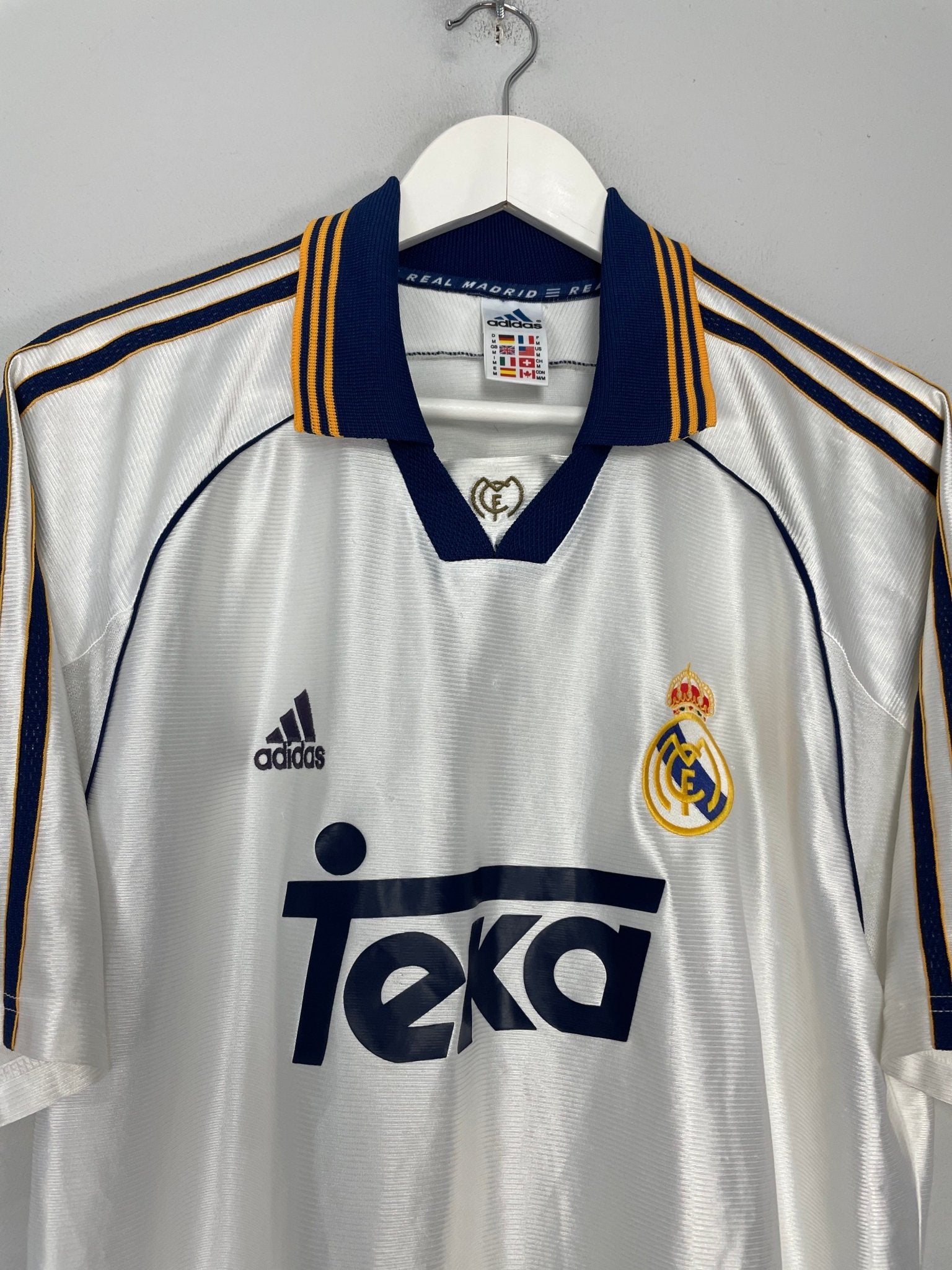 Shop 1998/00 REAL MADRID HOME SHIRT (M) ADIDAS, classic football shirts, vintage football shirts & retro soccer jerseys at Cult Kits