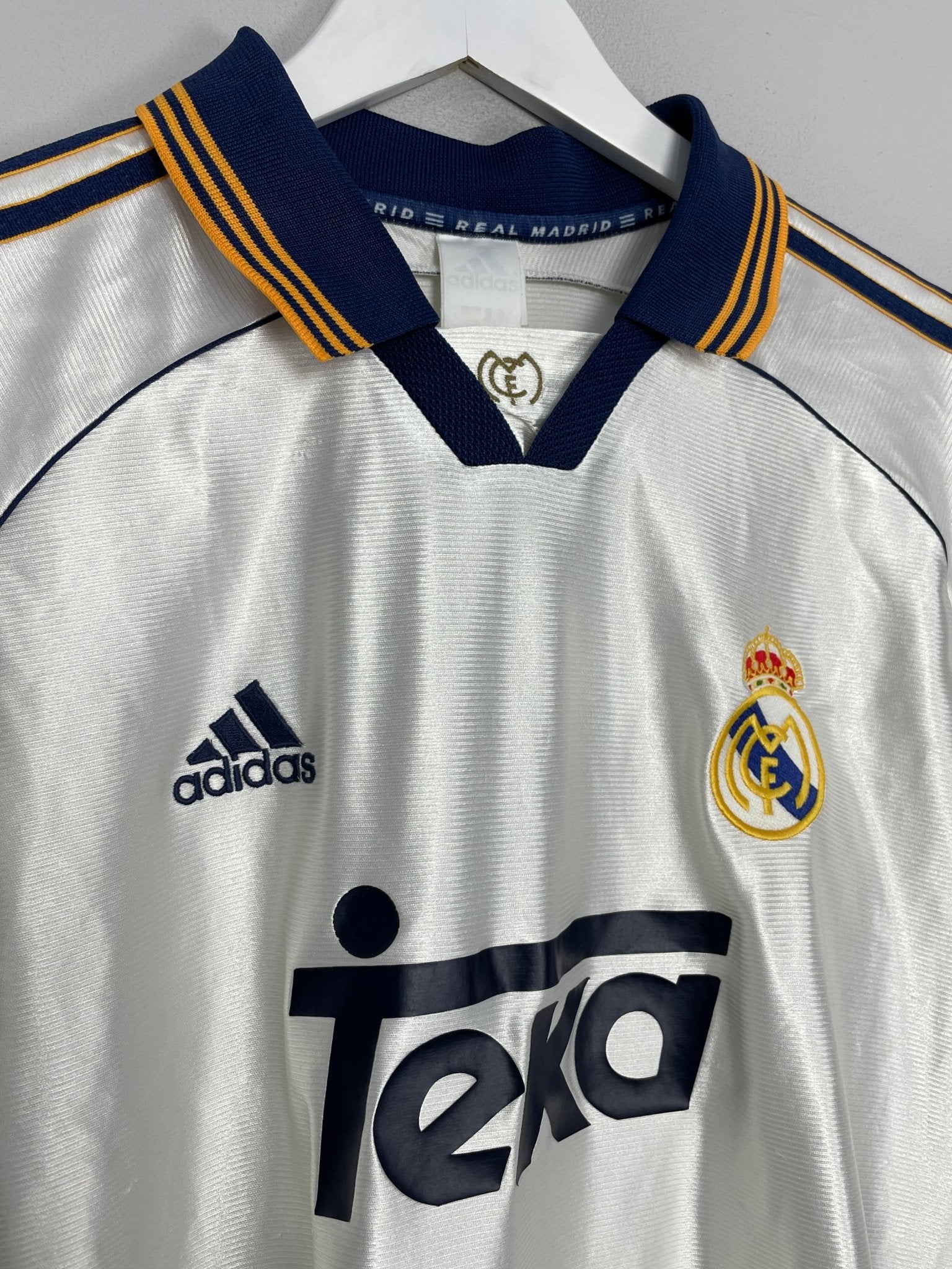Shop 1998/00 REAL MADRID R. CARLOS #3 HOME SHIRT (XL) ADIDAS, classic football shirts, vintage football shirts & retro soccer jerseys at Cult Kits