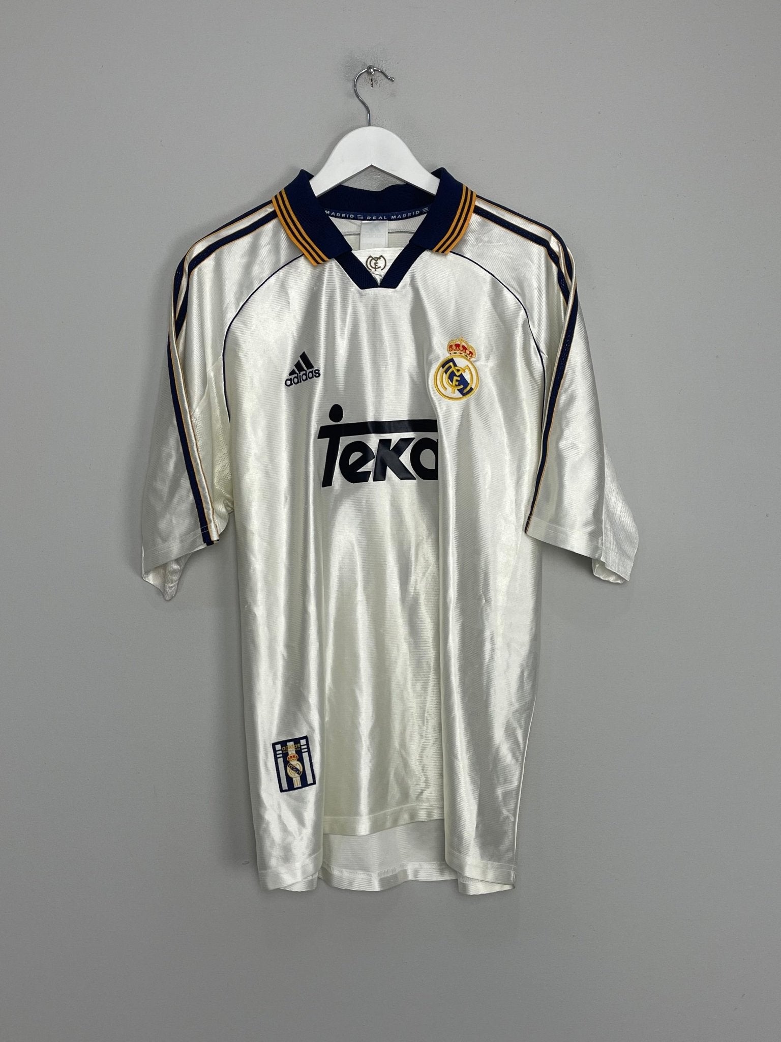 Shop 1998/00 REAL MADRID R. CARLOS #3 HOME SHIRT (XL) ADIDAS, classic football shirts, vintage football shirts & retro soccer jerseys at Cult Kits
