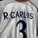 Shop 1998/00 REAL MADRID R. CARLOS #3 HOME SHIRT (XL) ADIDAS, classic football shirts, vintage football shirts & retro soccer jerseys at Cult Kits