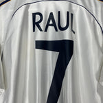 Shop 1998/00 REAL MADRID RAUL #7 HOME SHIRT (M) ADIDAS, classic football shirts, vintage football shirts & retro soccer jerseys at Cult Kits
