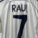 Shop 1998/00 REAL MADRID RAUL #7 HOME SHIRT (M) ADIDAS, classic football shirts, vintage football shirts & retro soccer jerseys at Cult Kits