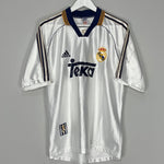 Shop 1998/00 REAL MADRID RAUL #7 HOME SHIRT (M) ADIDAS, classic football shirts, vintage football shirts & retro soccer jerseys at Cult Kits