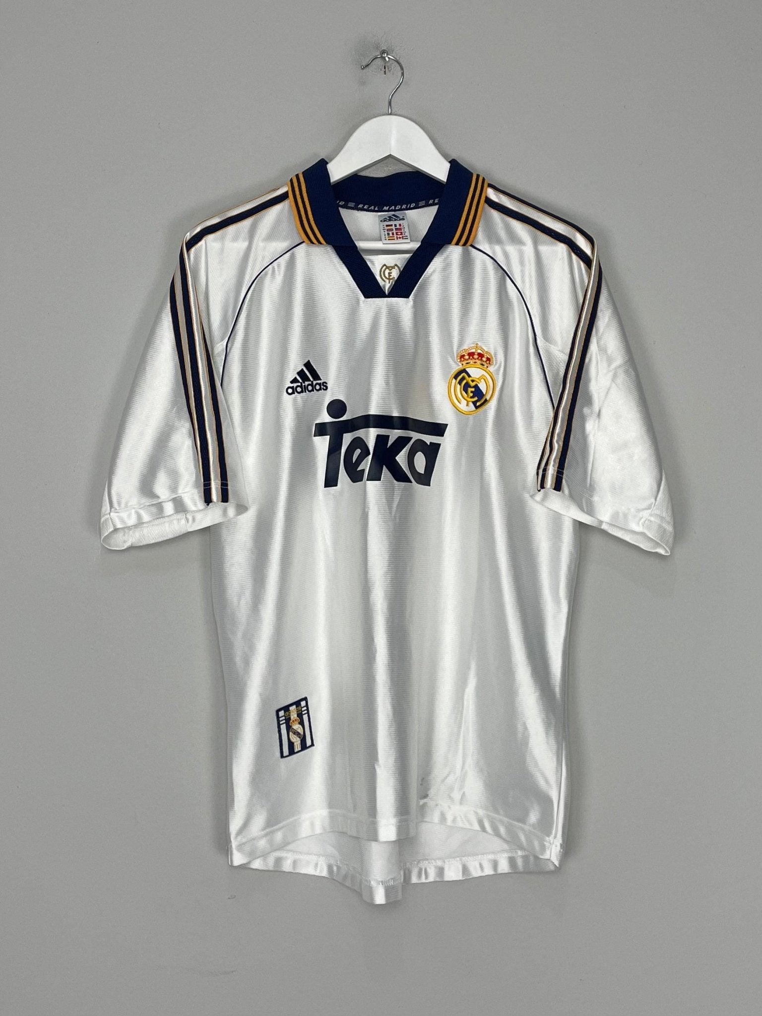 Shop 1998/00 REAL MADRID RAUL #7 HOME SHIRT (M) ADIDAS, classic football shirts, vintage football shirts & retro soccer jerseys at Cult Kits