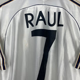 Shop 1998/00 REAL MADRID RAUL #7 HOME SHIRT (M) ADIDAS, classic football shirts, vintage football shirts & retro soccer jerseys at Cult Kits