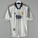 Shop 1998/00 REAL MADRID RAUL #7 HOME SHIRT (M) ADIDAS, classic football shirts, vintage football shirts & retro soccer jerseys at Cult Kits