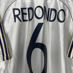 Shop 1998/00 REAL MADRID REDONDO #6 HOME SHIRT (M) ADIDAS, classic football shirts, vintage football shirts & retro soccer jerseys at Cult Kits