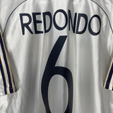 Shop 1998/00 REAL MADRID REDONDO #6 HOME SHIRT (M) ADIDAS, classic football shirts, vintage football shirts & retro soccer jerseys at Cult Kits