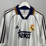 Shop 1998/00 REAL MADRID *SIGNED* HOME SHIRT (L) ADIDAS, classic football shirts, vintage football shirts & retro soccer jerseys at Cult Kits