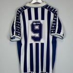 Shop 1998/00 REAL SOCIEDAD #9 HOME SHIRT (XL) ASTORE, classic football shirts, vintage football shirts & retro soccer jerseys at Cult Kits