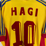 Shop 1998/00 ROMANIA HAGI #10 HOME SHIRT (L) ADIDAS, classic football shirts, vintage football shirts & retro soccer jerseys at Cult Kits