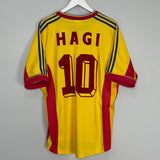 Shop 1998/00 ROMANIA HAGI #10 HOME SHIRT (L) ADIDAS, classic football shirts, vintage football shirts & retro soccer jerseys at Cult Kits