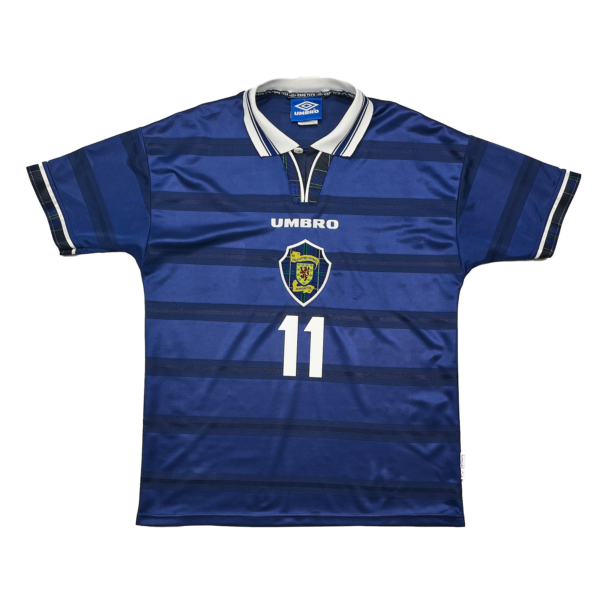 Buy 1998/00 Scotland Collins 11 Home Shirt (M) Umbro ~ Free worldwide shipping available ~ Authentic Vintage Football Shirts from Cult Kits
