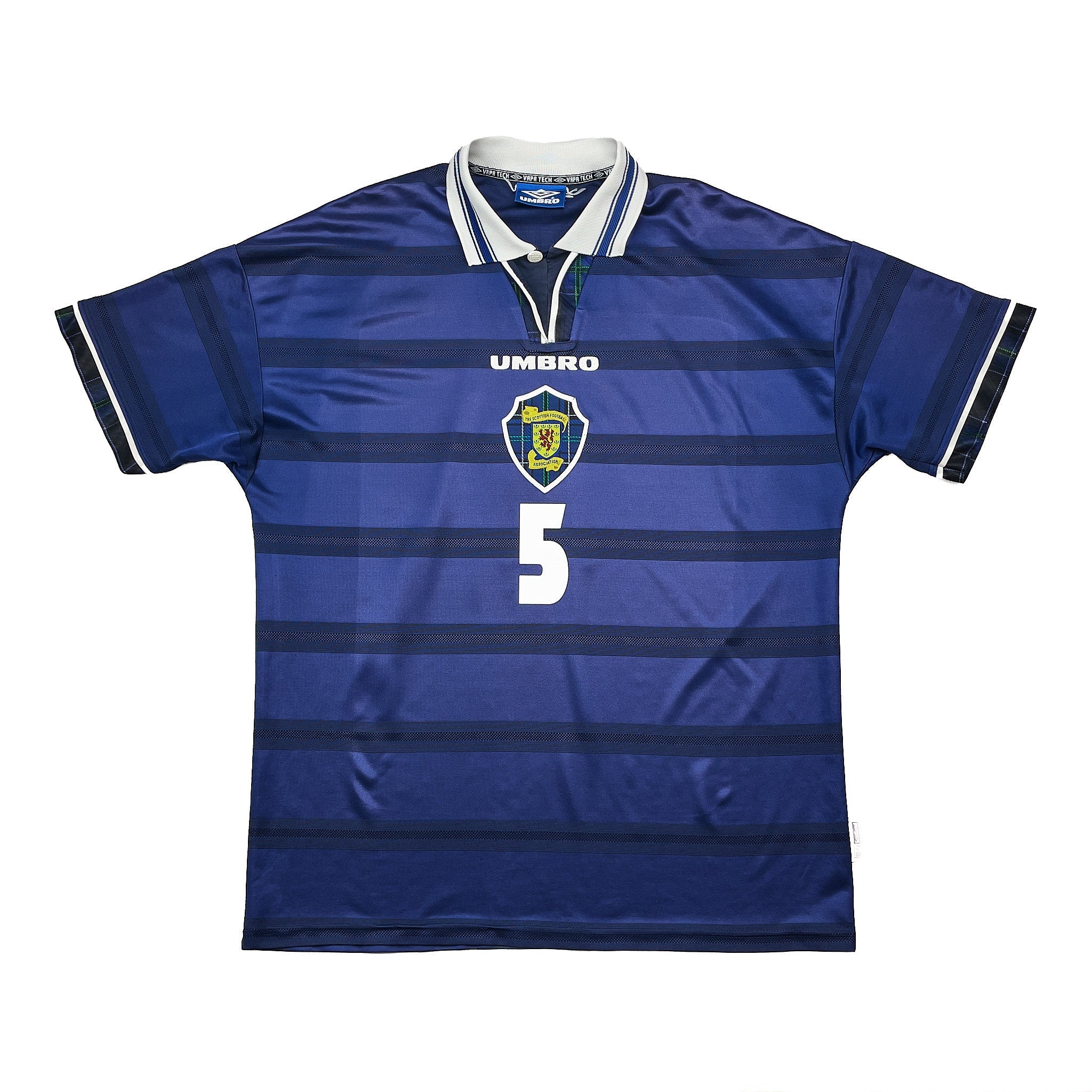 Buy 1998/00 Scotland Hendry 5 Home Shirt (XL) Umbro ~ Free worldwide shipping available ~ Authentic Vintage Football Shirts from Cult Kits