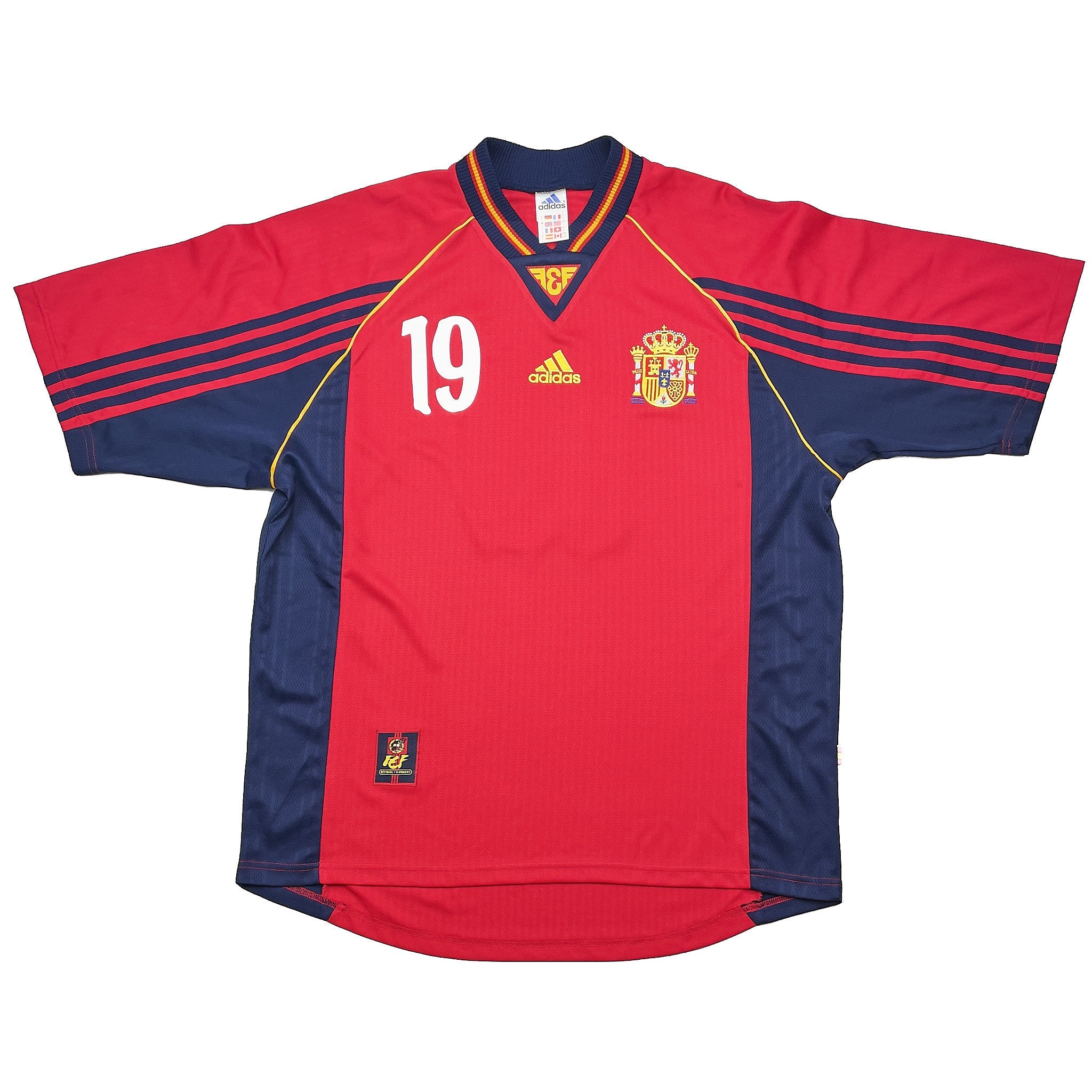 Buy 1998/00 Spain Kiko 19 Home Shirt (L) Adidas ~ Free worldwide shipping available ~ Authentic Vintage Football Shirts from Cult Kits