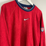 Shop 1998/00 USA FLEECE JUMPER (M) NIKE, classic football shirts, vintage football shirts & retro soccer jerseys at Cult Kits