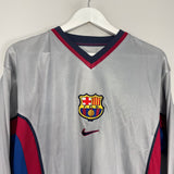 Shop 1998/01 BARCELONA #3 *PLAYER ISSUE* L/S AWAY SHIRT (XL) NIKE, classic football shirts, vintage football shirts & retro soccer jerseys at Cult Kits