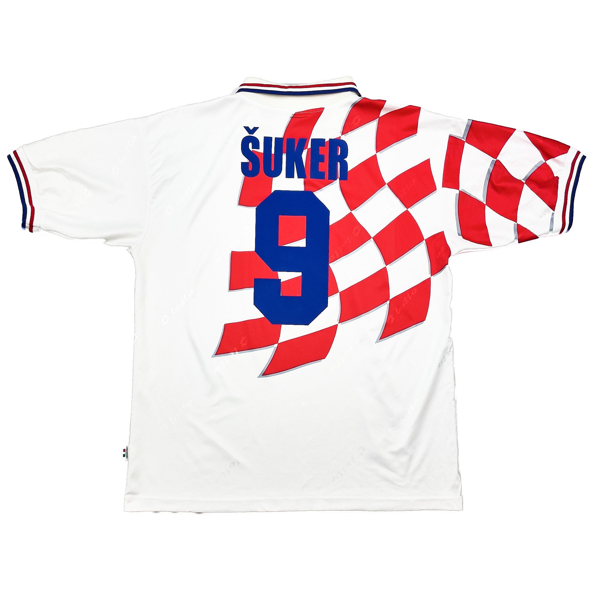 Buy 1998/01 Croatia Suker 9 Home Shirt (XL) Lotto ~ Free worldwide shipping ~ Authentic Vintage Football Shirts from Cult Kits