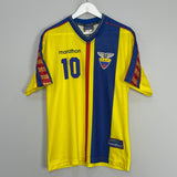 Shop 1998/01 ECUADOR A.AGUINAGA #10 HOME SHIRT (S) MARATHON, classic football shirts, vintage football shirts & retro soccer jerseys at Cult Kits