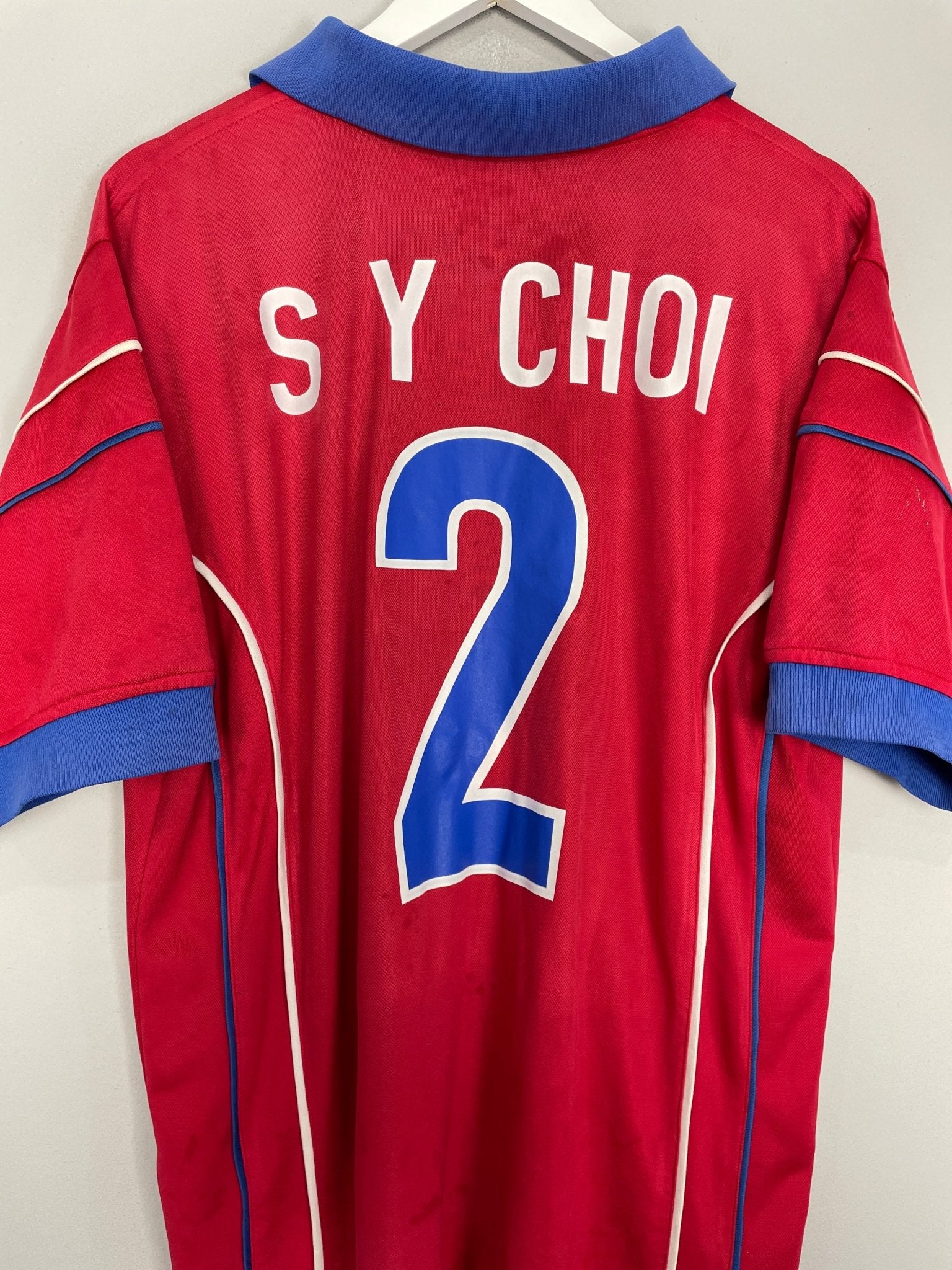 Shop 1998/01 SOUTH KOREA S Y CHOI #2 HOME SHIRT (L) NIKE, classic football shirts, vintage football shirts & retro soccer jerseys at Cult Kits