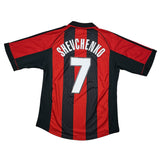 Buy 1998/99 AC Milan Shevchenko 7 Home Shirt (M) Adidas ~ Free worldwide shipping ~ Authentic Vintage Football Shirts from Cult Kits