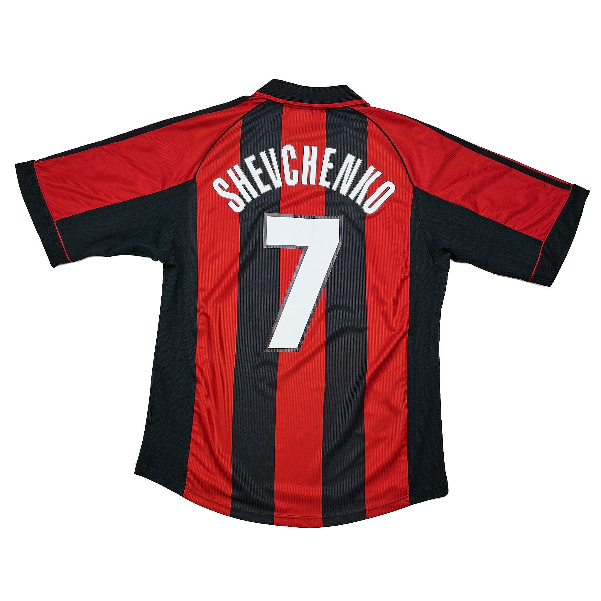 Buy 1998/99 AC Milan Shevchenko 7 Home Shirt (M) Adidas ~ Free worldwide shipping ~ Authentic Vintage Football Shirts from Cult Kits