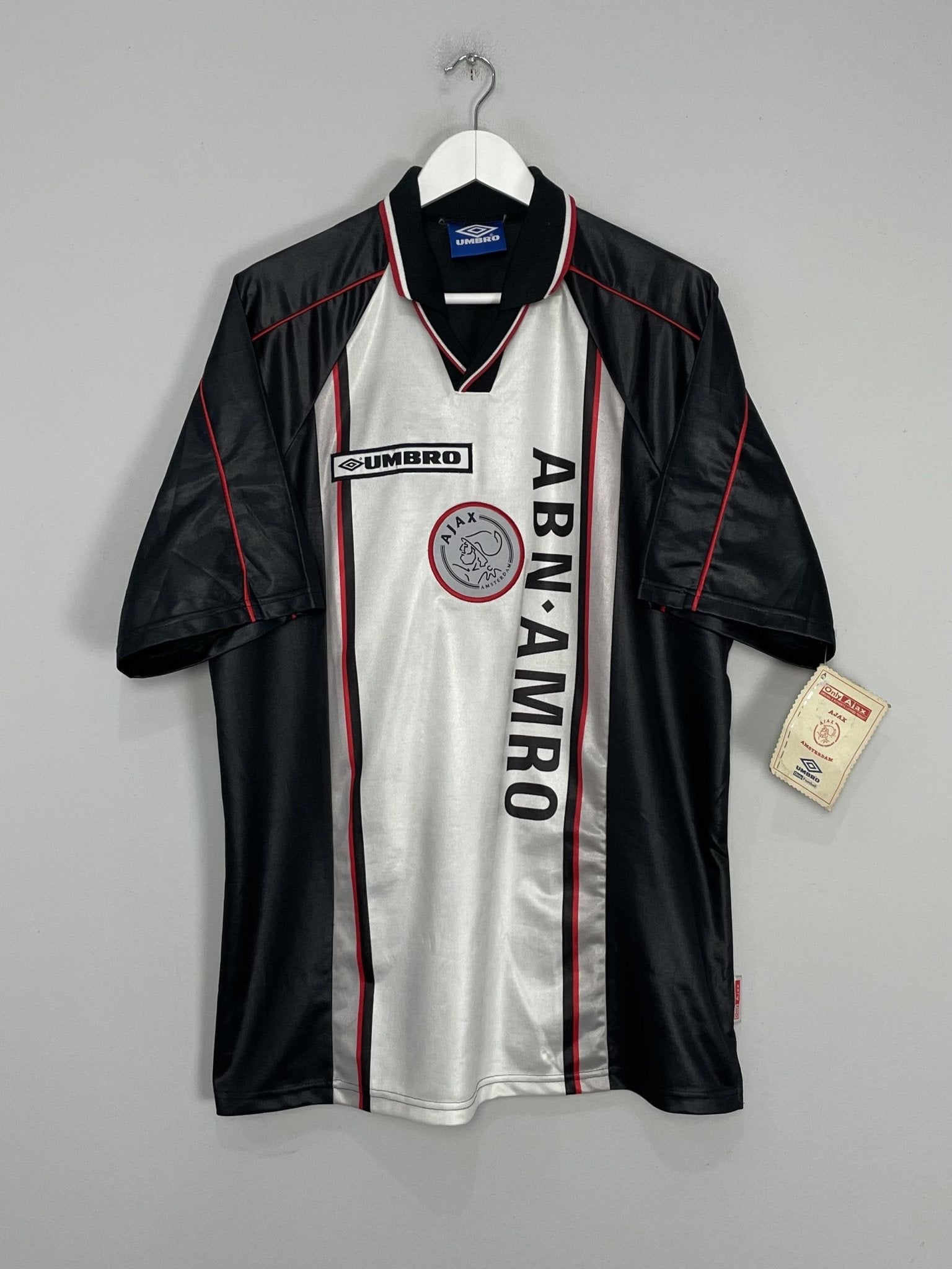 Shop 1998/99 AJAX *BNWT* AWAY SHIRT (XL) UMBRO, classic football shirts, vintage football shirts & retro soccer jerseys at Cult Kits