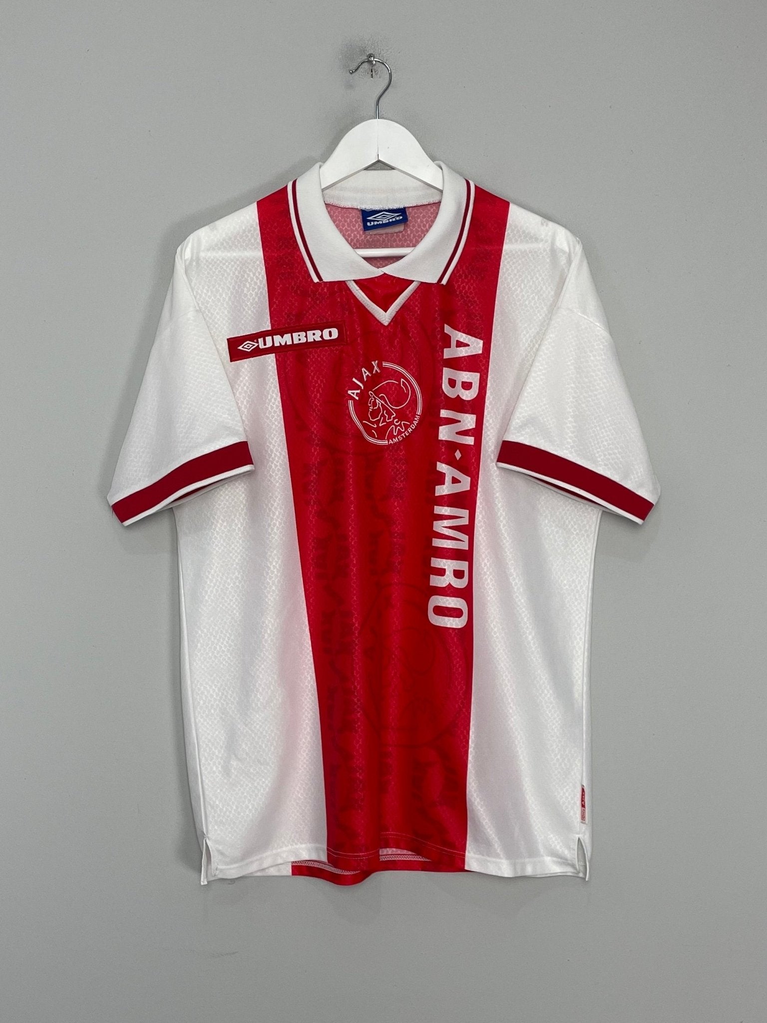 Shop 1998/99 AJAX HOME SHIRT (L) UMBRO, classic football shirts, vintage football shirts & retro soccer jerseys at Cult Kits