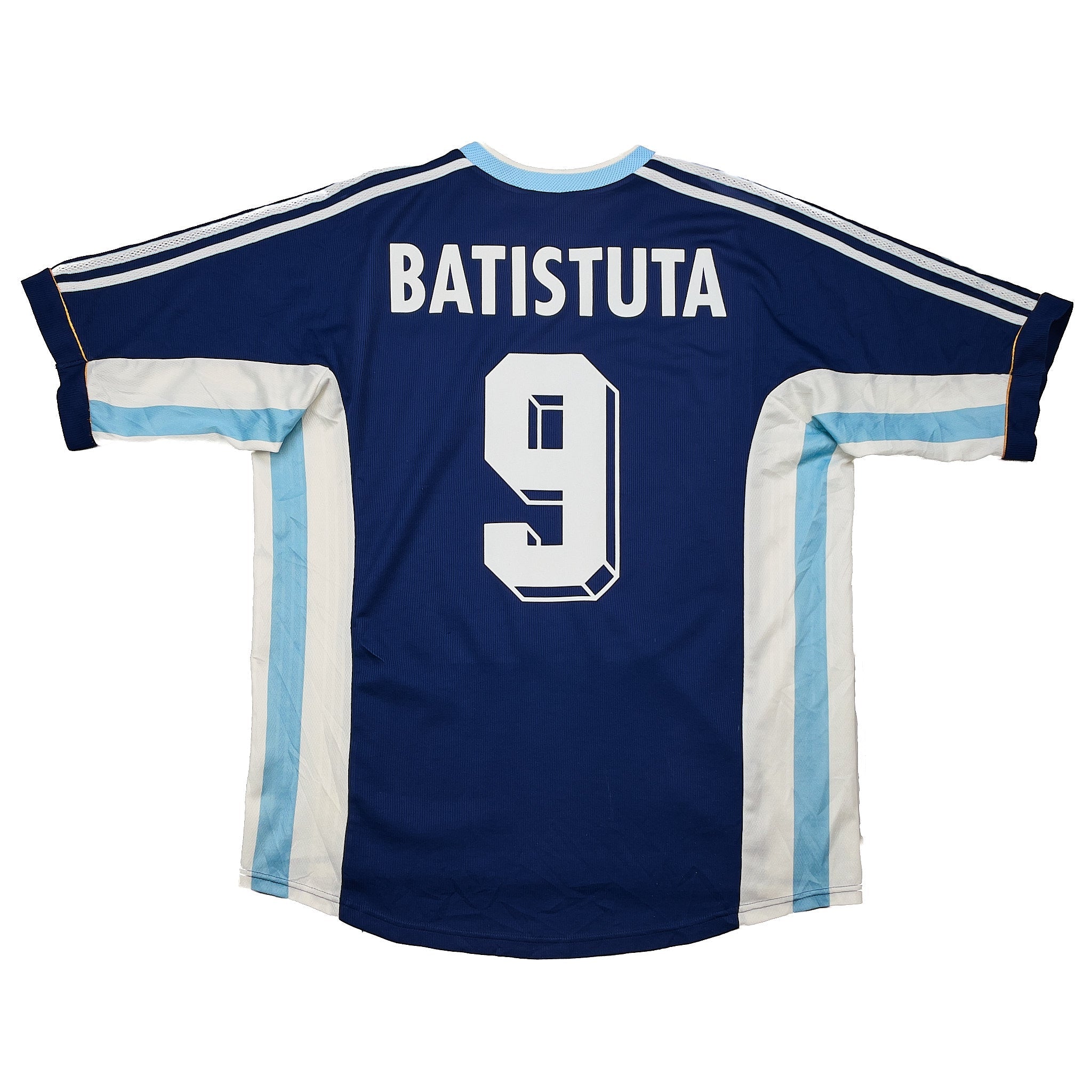Buy 1998/99 Argentina Batistuta 9 Away Shirt (L) Adidas ~ Free worldwide shipping ~ Authentic Vintage Football Shirts from Cult Kits