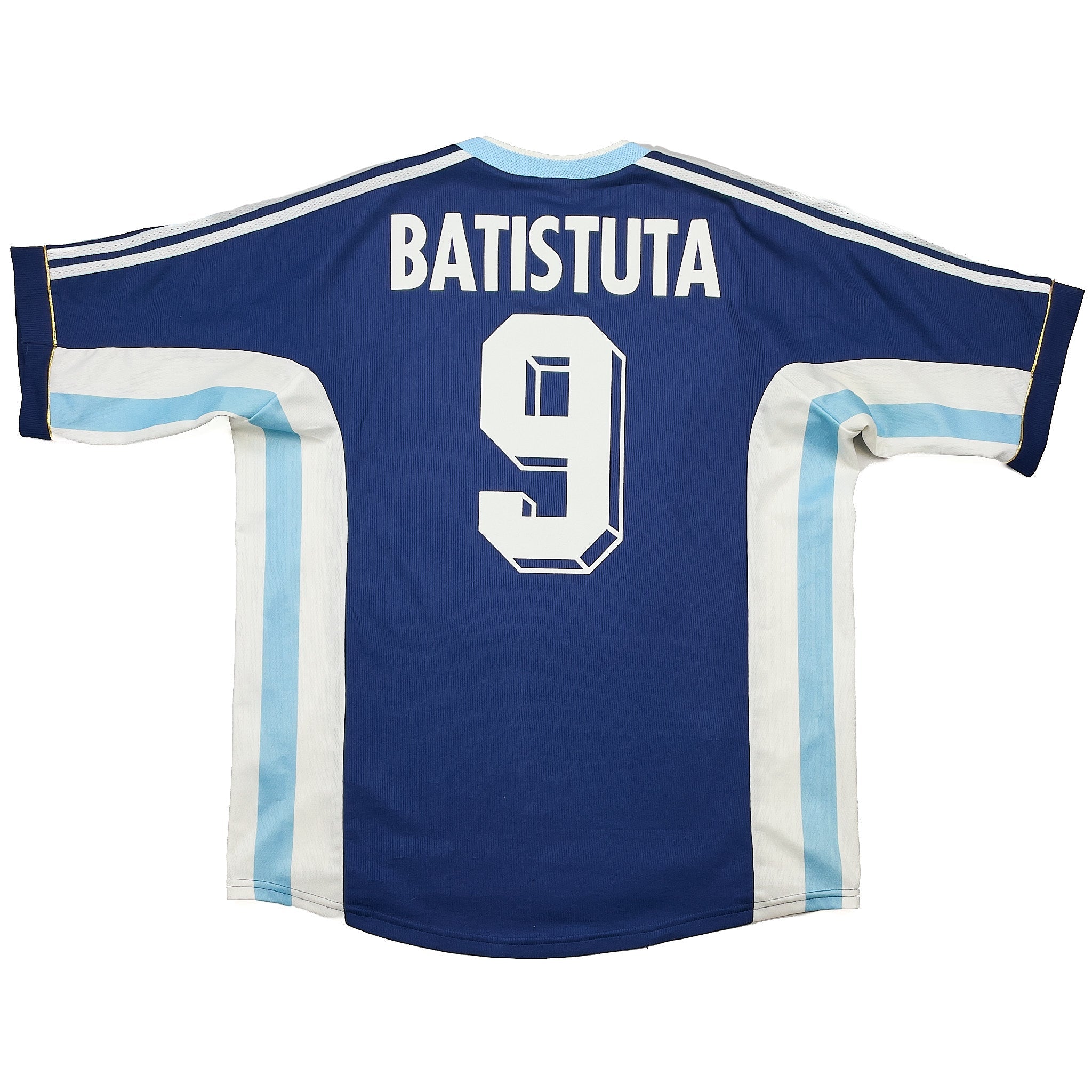 Buy 1998/99 Argentina Batistuta 9 Away Shirt (L) Adidas ~ Free worldwide shipping available ~ Authentic Vintage Football Shirts from Cult Kits
