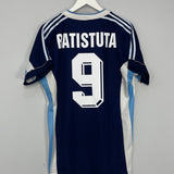 Shop 1998/99 ARGENTINA BATISTUTA #9 AWAY SHIRT (M) ADIDAS, classic football shirts, vintage football shirts & retro soccer jerseys at Cult Kits