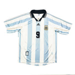 Buy 1998/99 Argentina Batistuta 9 Home Shirt (L) Adidas ~ Free worldwide shipping ~ Authentic Vintage Football Shirts from Cult Kits