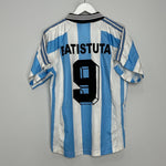Shop 1998/99 ARGENTINA BATISTUTA #9 HOME SHIRT (S) ADIDAS, classic football shirts, vintage football shirts & retro soccer jerseys at Cult Kits