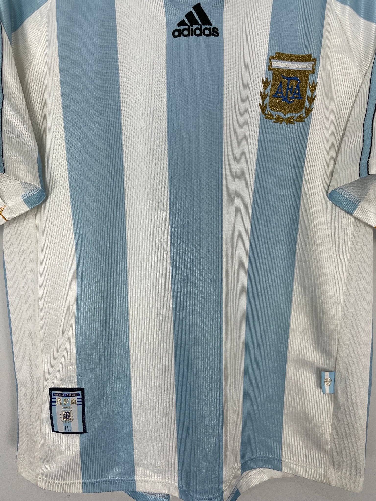 Shop 1998/99 ARGENTINA HOME SHIRT (L) ADIDAS, classic football shirts, vintage football shirts & retro soccer jerseys at Cult Kits