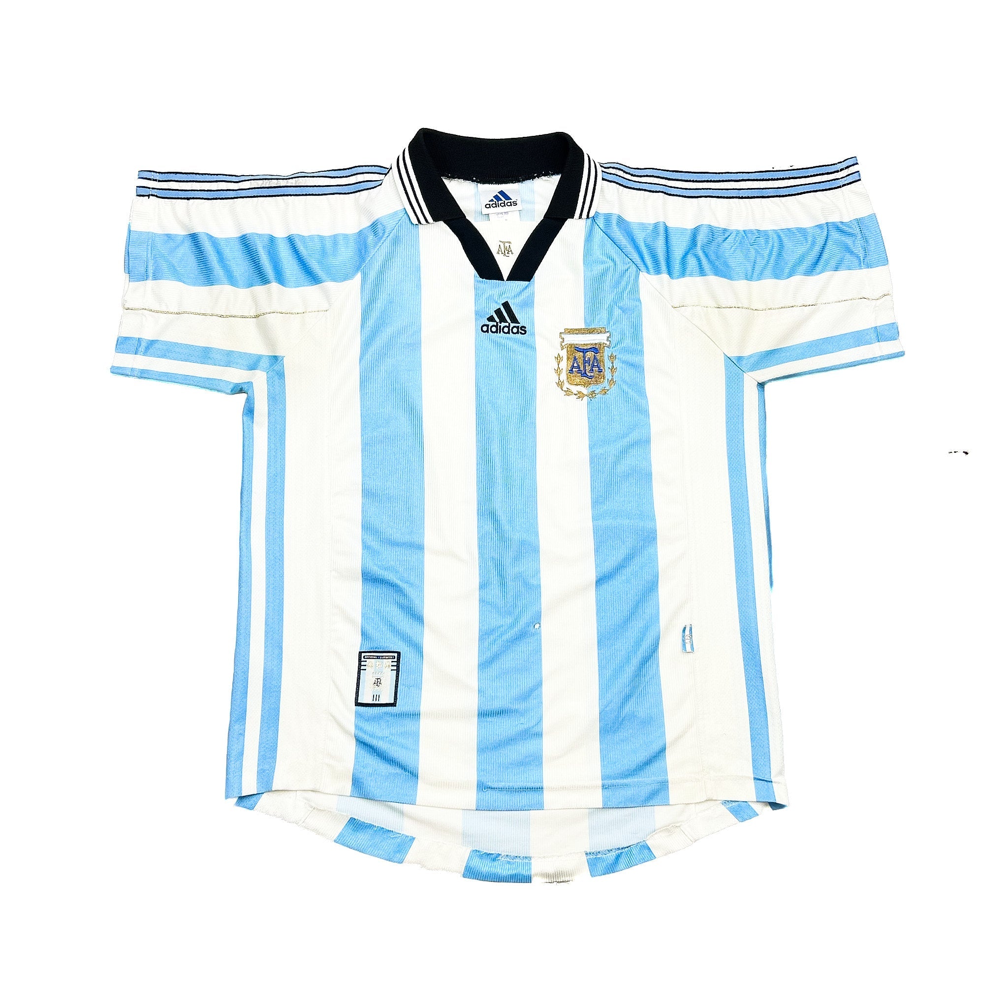 Buy 1998/99 ARGENTINA HOME SHIRT (M) ADIDAS ~ Free worldwide shipping available ~ Authentic Vintage Football Shirts from Cult Kits
