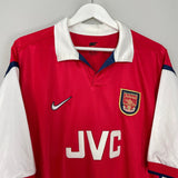 Shop 1998/99 ARSENAL BERGKAMP #10 HOME SHIRT (XL) NIKE, classic football shirts, vintage football shirts & retro soccer jerseys at Cult Kits