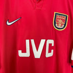 Shop 1998/99 ARSENAL BERGKAMP #10 HOME SHIRT (XL) NIKE, classic football shirts, vintage football shirts & retro soccer jerseys at Cult Kits