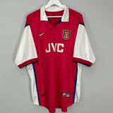 Shop 1998/99 ARSENAL BERGKAMP #10 HOME SHIRT (XXL) NIKE, classic football shirts, vintage football shirts & retro soccer jerseys at Cult Kits