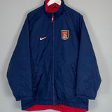Shop 1998/99 ARSENAL REVERSIBLE PADDED JACKET (M) NIKE, classic football shirts, vintage football shirts & retro soccer jerseys at Cult Kits