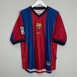 Shop 1998/99 BARCELONA GUARDIOLA #4 HOME SHIRT (L) NIKE, classic football shirts, vintage football shirts & retro soccer jerseys at Cult Kits