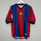 Shop 1998/99 BARCELONA GUARDIOLA #4 HOME SHIRT (L) NIKE, classic football shirts, vintage football shirts & retro soccer jerseys at Cult Kits