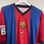Shop 1998/99 BARCELONA GUARDIOLA #4 HOME SHIRT (L) NIKE, classic football shirts, vintage football shirts & retro soccer jerseys at Cult Kits