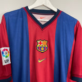 Shop 1998/99 BARCELONA GUARDIOLA #4 HOME SHIRT (L) NIKE, classic football shirts, vintage football shirts & retro soccer jerseys at Cult Kits