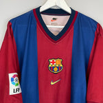 Shop 1998/99 BARCELONA LITMANEN #10 HOME SHIRT (XXL) NIKE, classic football shirts, vintage football shirts & retro soccer jerseys at Cult Kits