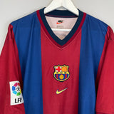 Shop 1998/99 BARCELONA LITMANEN #10 HOME SHIRT (XXL) NIKE, classic football shirts, vintage football shirts & retro soccer jerseys at Cult Kits