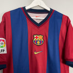 Shop 1998/99 BARCELONA RIVALDO #11 HOME SHIRT (M) NIKE, classic football shirts, vintage football shirts & retro soccer jerseys at Cult Kits
