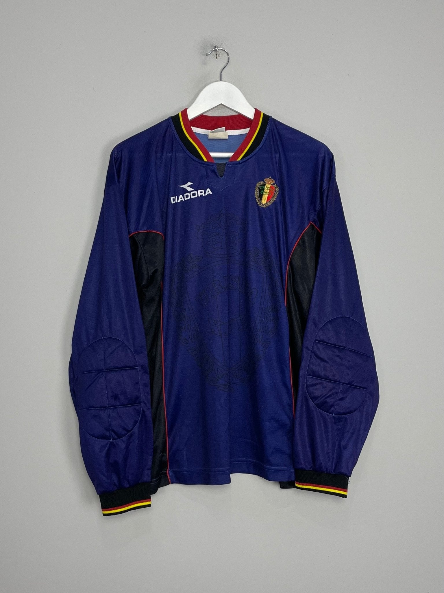 Shop 1998/99 BELGIUM GK SHIRT (M) DIADORA, classic football shirts, vintage football shirts & retro soccer jerseys at Cult Kits