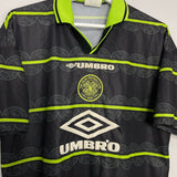 Shop 1998/99 CELTIC LARSSON #7 AWAY SHIRT (L) UMBRO, classic football shirts, vintage football shirts & retro soccer jerseys at Cult Kits