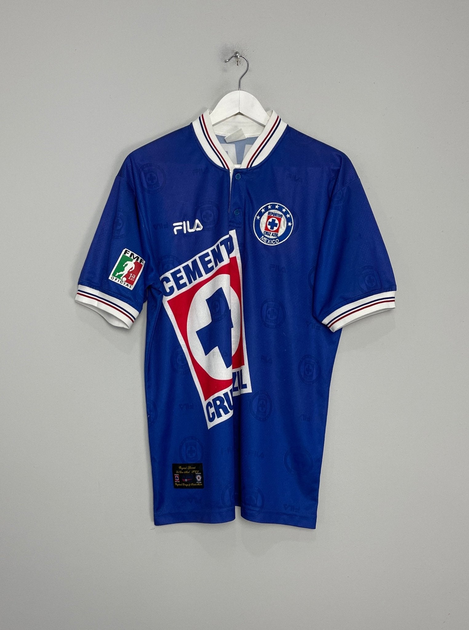 Shop 1998/99 CRUZ AZUL HOME SHIRT (M) FILA, classic football shirts, vintage football shirts & retro soccer jerseys at Cult Kits